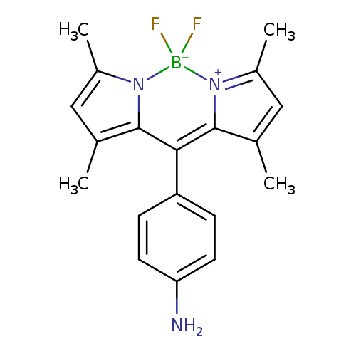 Nc1ccc(cc1)C1=C2C(=CC(=[N+]2[B-](n2c1c(C)cc2C)(F)F)C)C