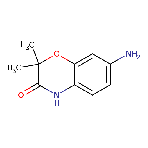 Nc1ccc2c(c1)OC(C(=O)N2)(C)C