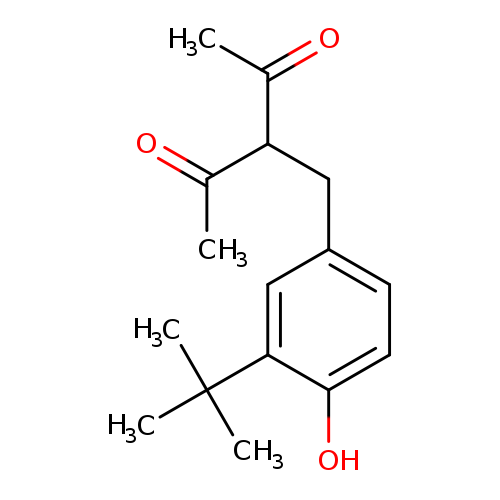 CC(=O)C(C(=O)C)Cc1ccc(c(c1)C(C)(C)C)O