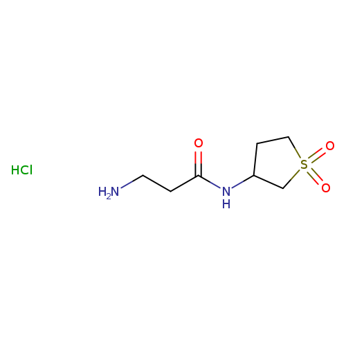 NCCC(=O)NC1CCS(=O)(=O)C1.Cl