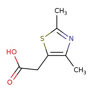 Cc1nc(sc1CC(=O)O)C