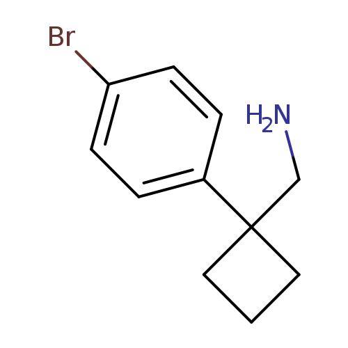 NCC1(CCC1)c1ccc(cc1)Br