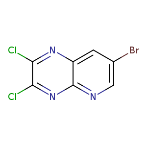 Brc1cnc2c(c1)nc(c(n2)Cl)Cl