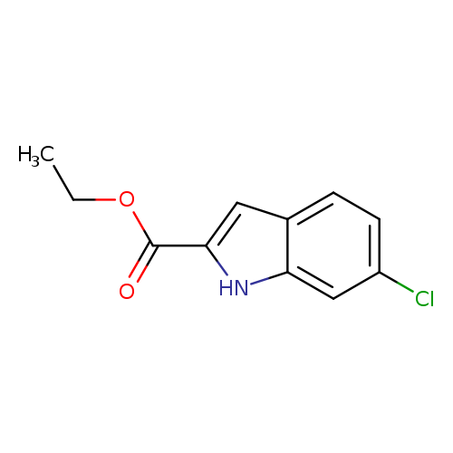 CCOC(=O)c1cc2c([nH]1)cc(cc2)Cl