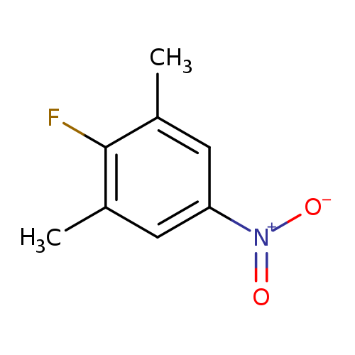 [O-][N+](=O)c1cc(C)c(c(c1)C)F