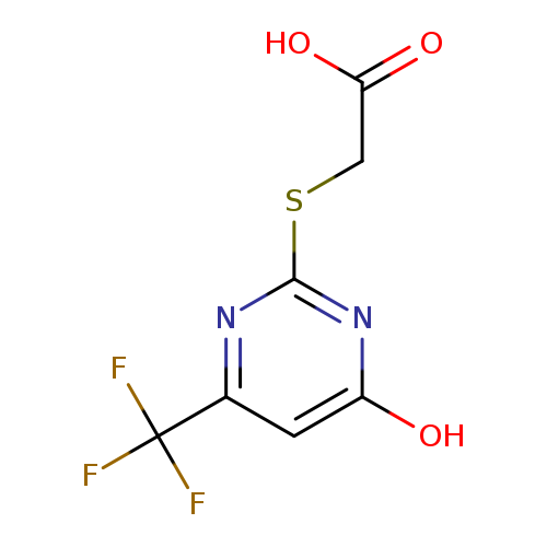 OC(=O)CSc1nc(O)cc(n1)C(F)(F)F