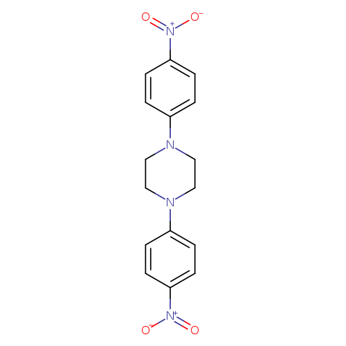 [O-][N+](=O)c1ccc(cc1)N1CCN(CC1)c1ccc(cc1)[N+](=O)[O-]