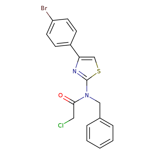 ClCC(=O)N(c1scc(n1)c1ccc(cc1)Br)Cc1ccccc1