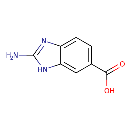 OC(=O)c1ccc2c(c1)[nH]c(n2)N