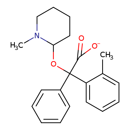 CN1CCCCC1OC(c1ccccc1C)(c1ccccc1)C(=O)[O-]