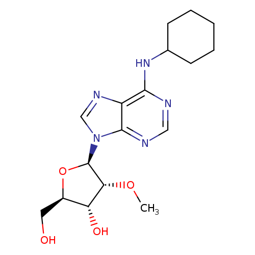 CO[C@@H]1[C@H](O)[C@H](O[C@H]1n1cnc2c1ncnc2NC1CCCCC1)CO