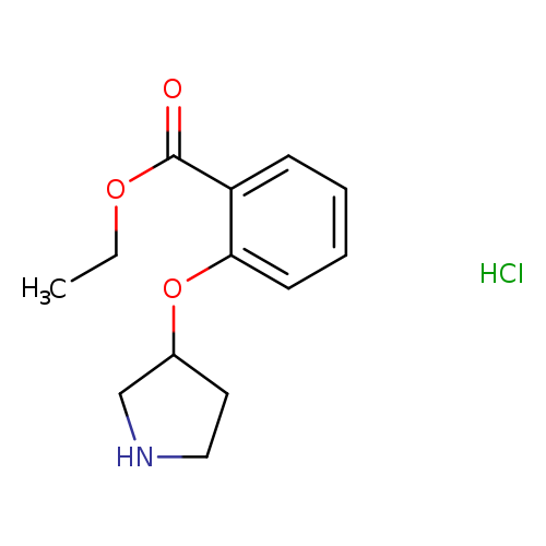 CCOC(=O)c1ccccc1OC1CNCC1.Cl