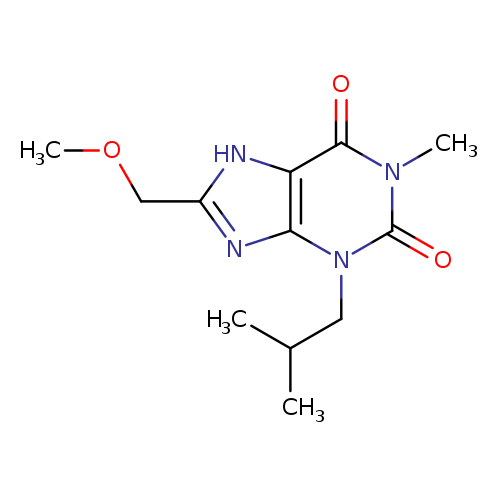 COCc1[nH]c2c(n1)n(CC(C)C)c(=O)n(c2=O)C