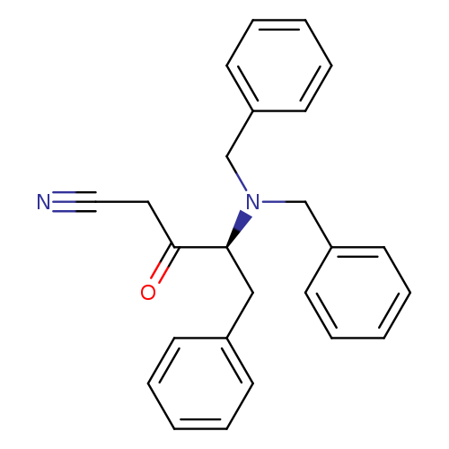 N#CCC(=O)[C@@H](N(Cc1ccccc1)Cc1ccccc1)Cc1ccccc1