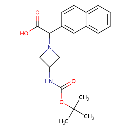 O=C(OC(C)(C)C)NC1CN(C1)C(c1ccc2c(c1)cccc2)C(=O)O