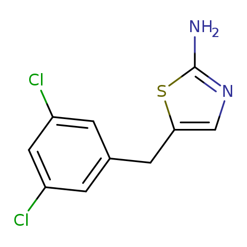 Clc1cc(cc(c1)Cl)Cc1cnc(s1)N