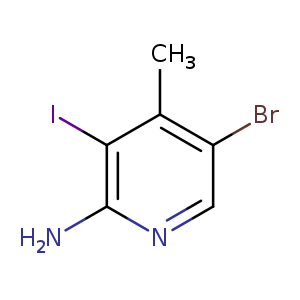 Brc1cnc(c(c1C)I)N