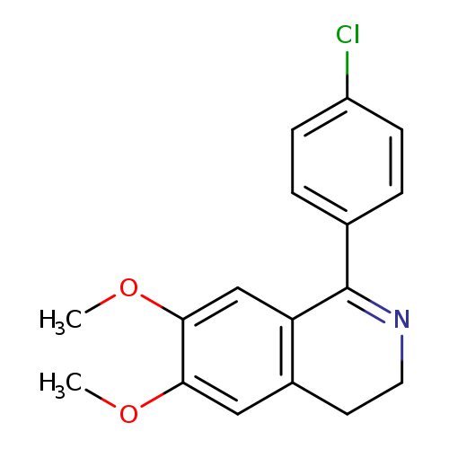 COc1cc2c(cc1OC)CCN=C2c1ccc(cc1)Cl