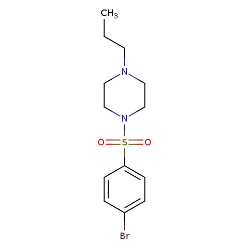 CCCN1CCN(CC1)S(=O)(=O)c1ccc(cc1)Br