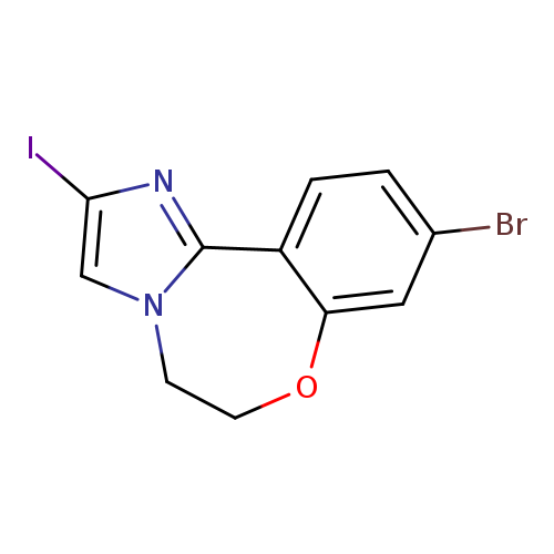 Brc1ccc2c(c1)OCCn1c2nc(c1)I