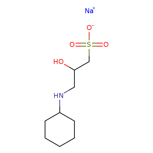 OC(CS(=O)(=O)[O-])CNC1CCCCC1.[Na+]