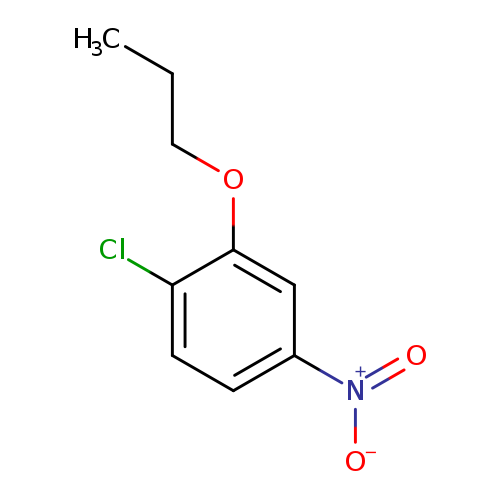[O-][N+](=O)c1cc(OCCC)c(cc1)Cl