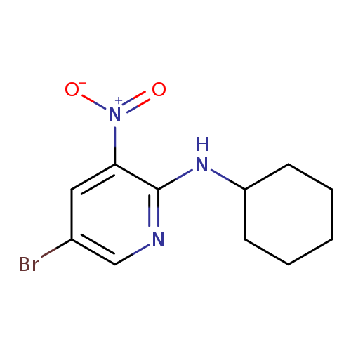 Brc1cnc(c(c1)[N+](=O)[O-])NC1CCCCC1