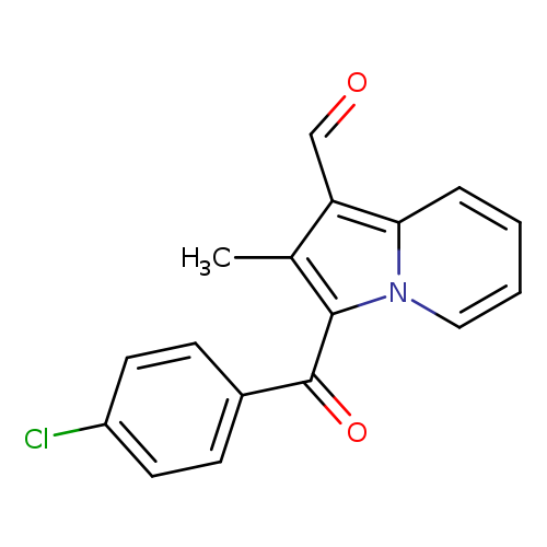 O=Cc1c2ccccn2c(c1C)C(=O)c1ccc(cc1)Cl
