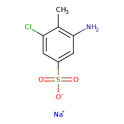 Nc1cc(cc(c1C)Cl)S(=O)(=O)[O-].[Na+]