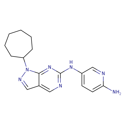 Nc1ccc(cn1)Nc1ncc2c(n1)n(nc2)C1CCCCCC1