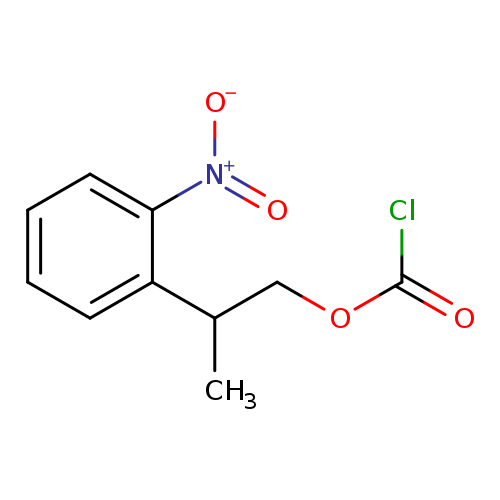 ClC(=O)OCC(c1ccccc1[N+](=O)[O-])C