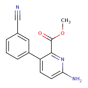 N#Cc1cccc(c1)c1ccc(nc1C(=O)OC)N
