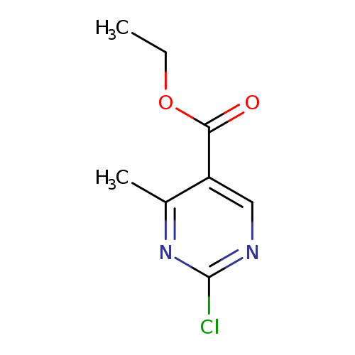 CCOC(=O)c1cnc(nc1C)Cl