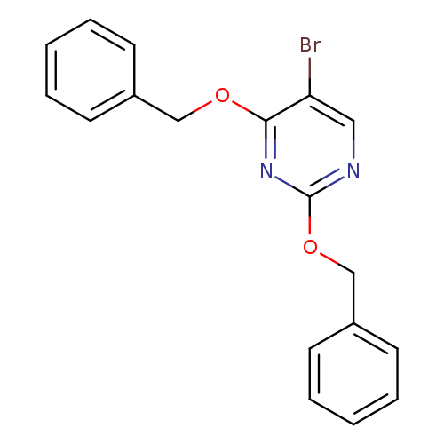 Brc1cnc(nc1OCc1ccccc1)OCc1ccccc1