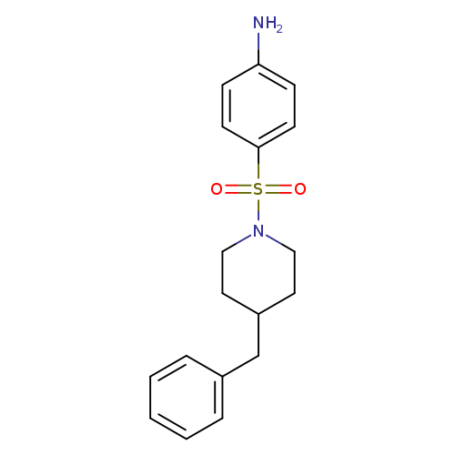 Nc1ccc(cc1)S(=O)(=O)N1CCC(CC1)Cc1ccccc1