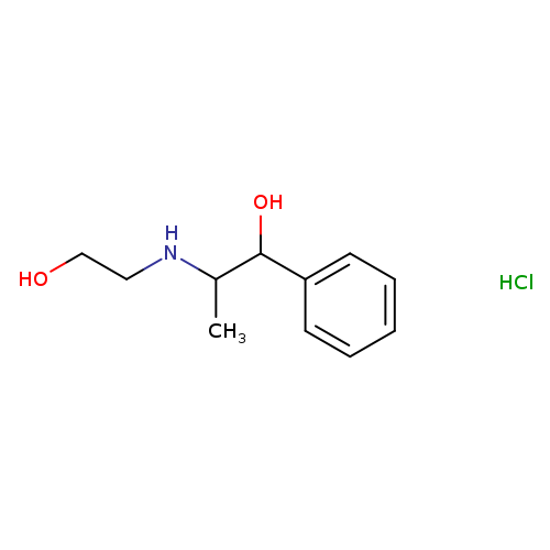 OCCNC(C(c1ccccc1)O)C.Cl