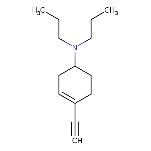 CCCN(C1CCC(=CC1)C#C)CCC