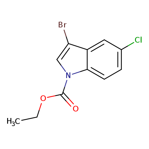 CCOC(=O)n1cc(c2c1ccc(c2)Cl)Br