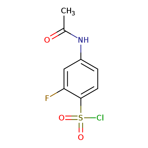 CC(=O)Nc1ccc(c(c1)F)S(=O)(=O)Cl