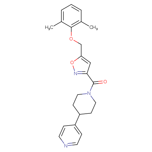 O=C(c1noc(c1)COc1c(C)cccc1C)N1CCC(CC1)c1ccncc1