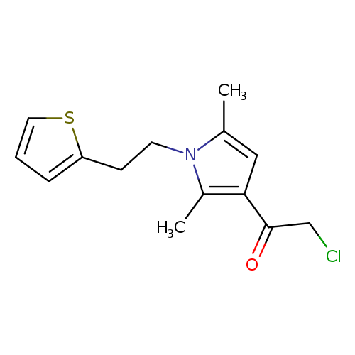 ClCC(=O)c1cc(n(c1C)CCc1cccs1)C