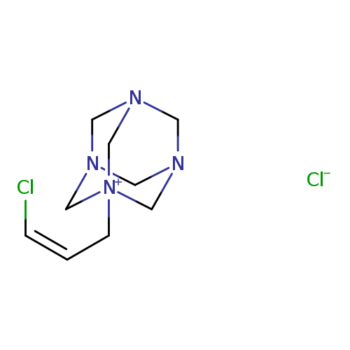 Cl/C=C\C[N+]12CN3CN(C2)CN(C1)C3.[Cl-]