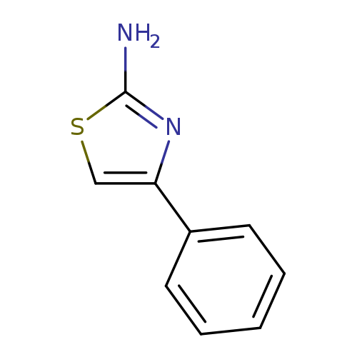 Nc1scc(n1)c1ccccc1