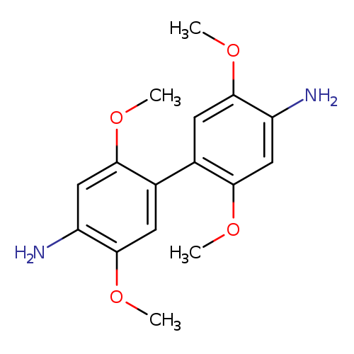 COc1cc(N)c(cc1c1cc(OC)c(cc1OC)N)OC
