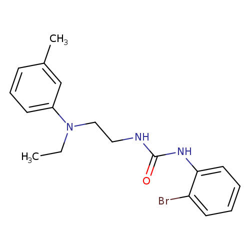 CCN(c1cccc(c1)C)CCNC(=O)Nc1ccccc1Br