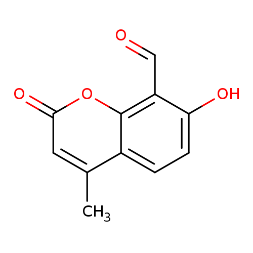 O=Cc1c(O)ccc2c1oc(=O)cc2C