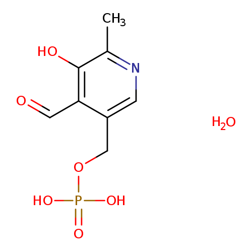 O=Cc1c(COP(=O)(O)O)cnc(c1O)C.O