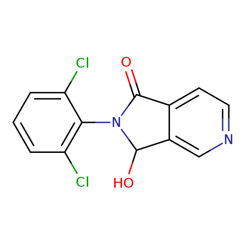 OC1c2cnccc2C(=O)N1c1c(Cl)cccc1Cl