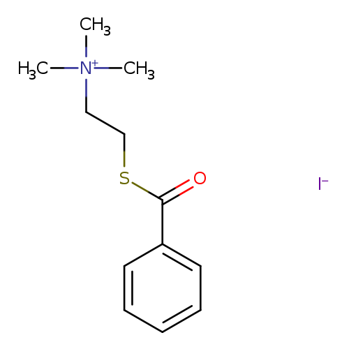 O=C(c1ccccc1)SCC[N+](C)(C)C.[I-]