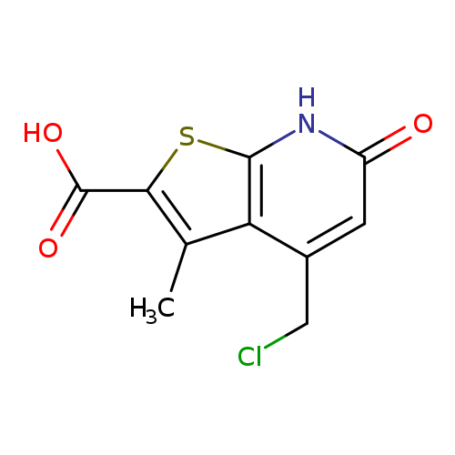 ClCc1cc(=O)[nH]c2c1c(C)c(s2)C(=O)O